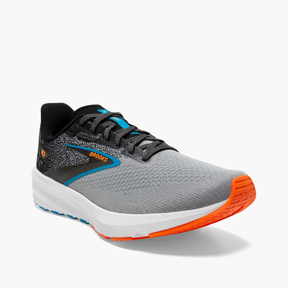 Chaussures Running Route Brooks Launch 10 Blanche Noir Homme | APF-9483744